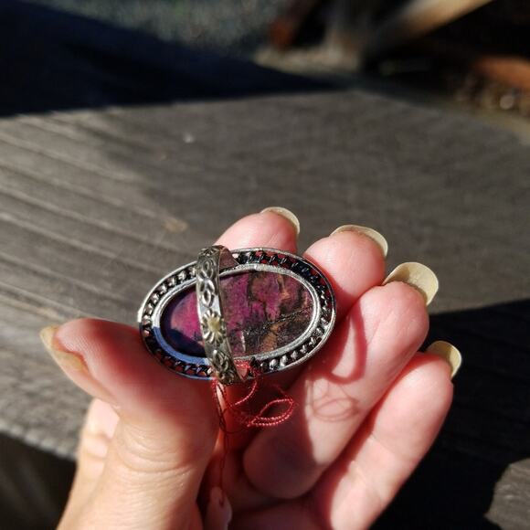 New Purpurite Sterling Silver Ring size 8 - Picture 5 of 5